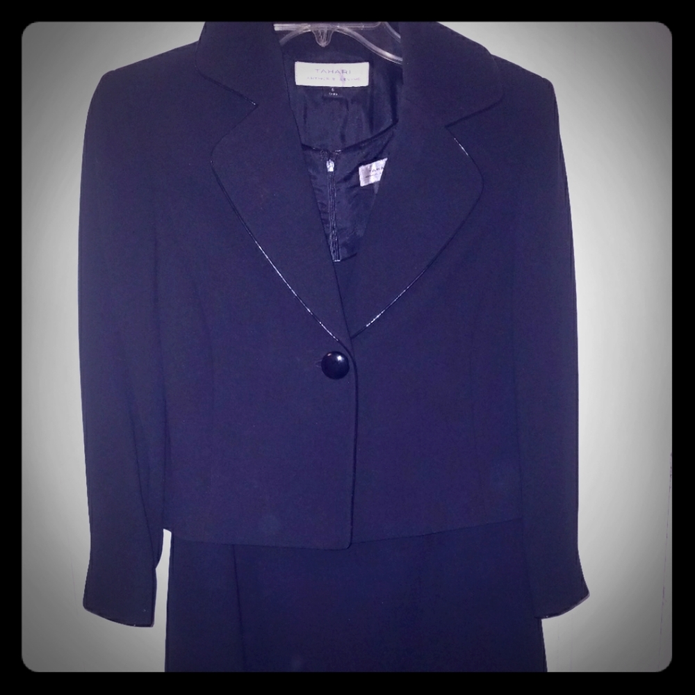 Tahari black dress suit